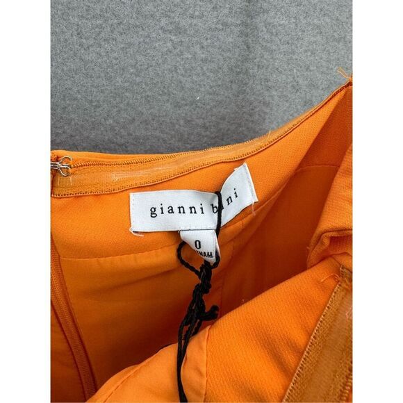 Gianni Bini x Caelynn Bell Womens Orange Crepe Cut Out Midi Dress Size 0 NWT - Picture 6 of 13